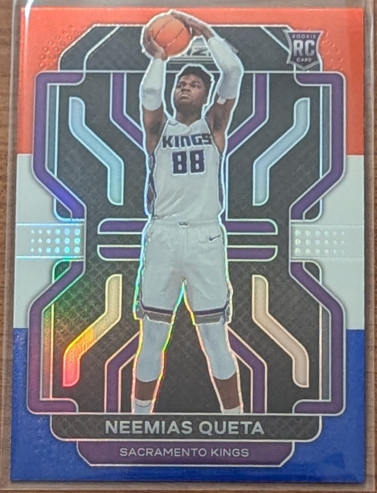 NEEMIAS QUETA 2021-22 Panini Prizm RC Red White Blue #316 Rookie Kings