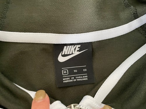 NIKE felpa uomo full zip con cappuccio verde militare taglia XL nuova con etichetta - Foto 6 di 8