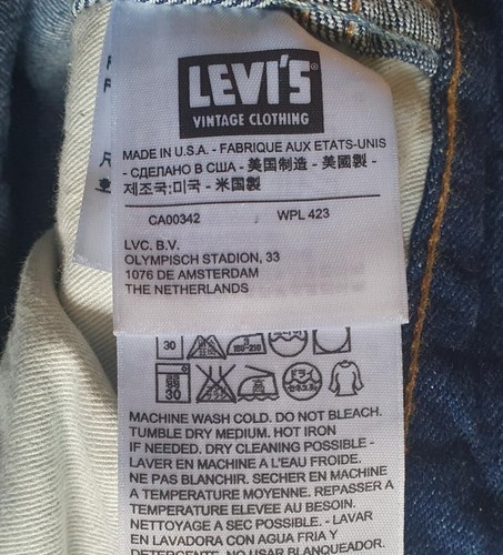 Jeans Levis Vintage Clothing LVC 606 (2015), W34/35 L30, ¡Excelente Estado! - Imagen 5 de 9