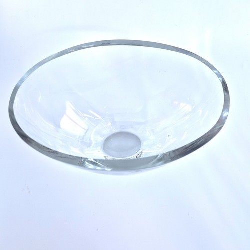 Visla Vase Oval Clear Glass Vase Small 13cm Flower Arranging Heavy - Picture 4 of 6