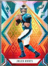 Jalen Hurts Rookie Card 2020 Panini Phoenix Fire Burst #114 
