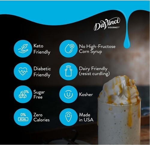 DaVinci Gourmet Sugar-Free Chocolate Syrup 25.4 fl oz Pack of 1 - Picture 4 of 7