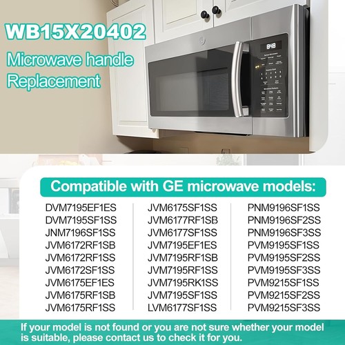 WB15X20402 Microwave Door Handle Replacement Fit GE Microwave Oven PVM9195SF3SS - Picture 4 of 8