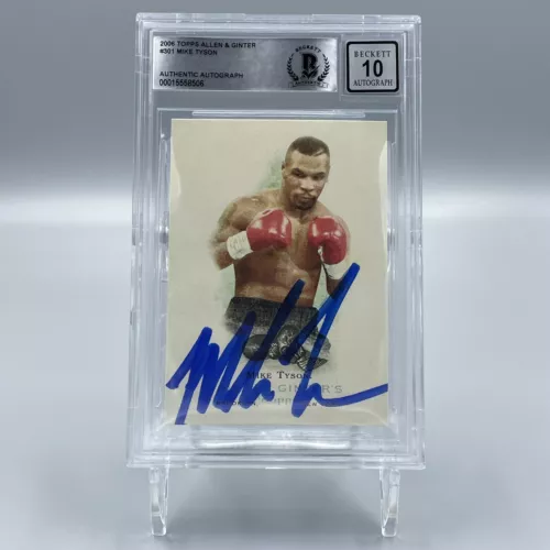 Mike Tyson Signed Autographed 2006 Topps Allen & Ginter #301 Beckett 10 Auto