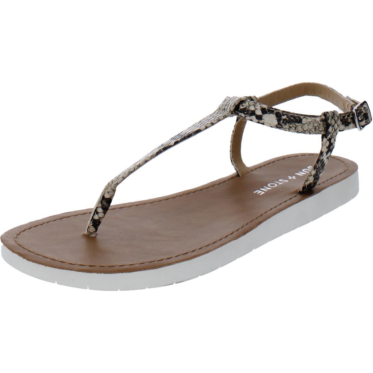 Женские босоножки-стринги SSKRISTI с белым ремешком Sun + Stone 5.5 Medium (B,M) BHFO 4124