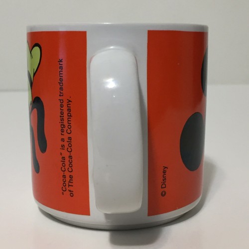 Vintage 80s Always Coca Cola Mickey Mouse Goofy Coffee Mug The Real Thing Disney - Picture 5 of 7