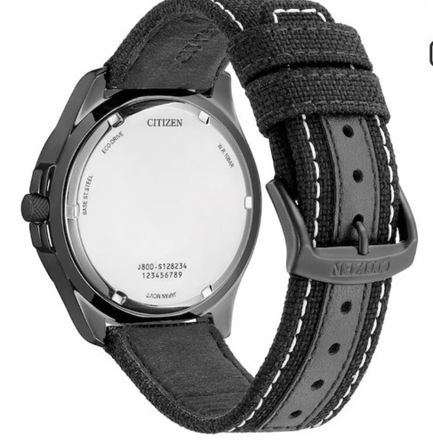 $325 Citizen Classic Eco-Drive quadrante nero arricchito da cinturino lancette nero luminoso - Foto 4 di 5