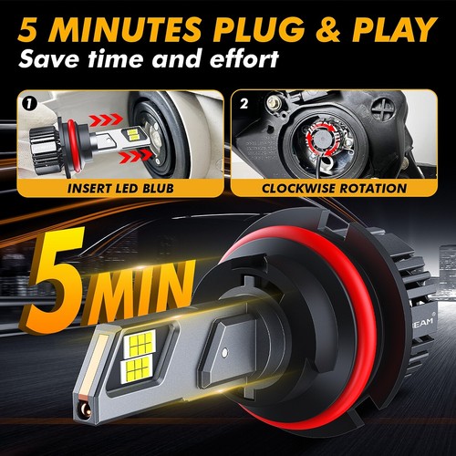 For Ford Focus 2005-2007 AUXBEAM Canbus LED Headlight Fog Light High Low F15 90W - Picture 10 of 12
