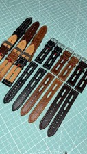 AQ-6 20,22mm Mixed size and Colour Leather Watch Strap 12pcs