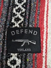 Defend Vinland Embroidered  Patch , Iron On. Ak47 Patriotic Punk Biker Goth