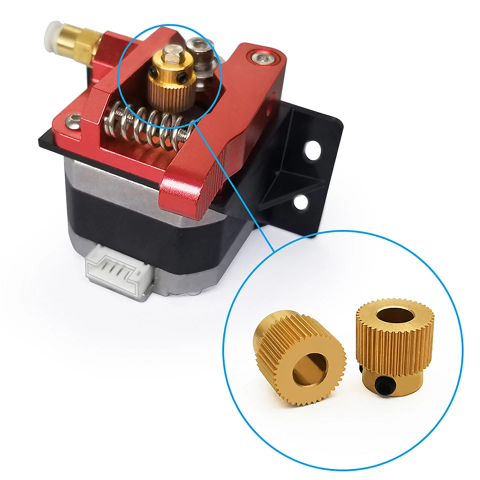 Engranaje extrusor de engranaje de extrusión de latón para impresora 3D Ender 3/3S/V2/5/CR10/10S/V2 Foto 2 de 4