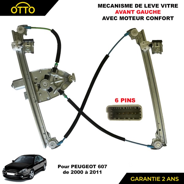 Elektrischer Fensterheber Vorne Links FüR Peugeot 607 9221Q2 9650734880 Fahrer-image