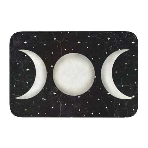 Gothic Pentacle Entrance Floor Mat Door Indoor Wiccan Witch Moon Decoration - Picture 42 of 45