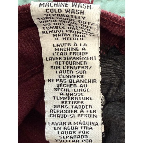 RE Generation Flower Womens Corduroy Mid-Rise Maroon Flared Pants 3/26 Y2K - Picture 8 of 8