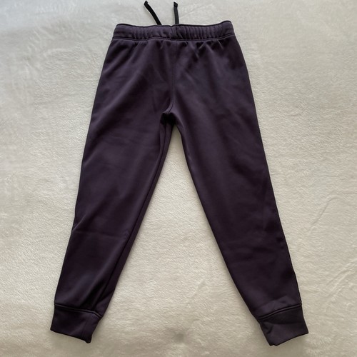 Under Armour Fleece Pants Jogger Girls Size Small Loose Fit Cold Gear Purple - Picture 9 of 11