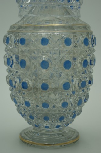 BACCARAT DIAMANTS PIERRERIES BLUE GOLD NIGHT WATER DECANTER GLASS CRYSTAL FRANCE - Picture 21 of 24