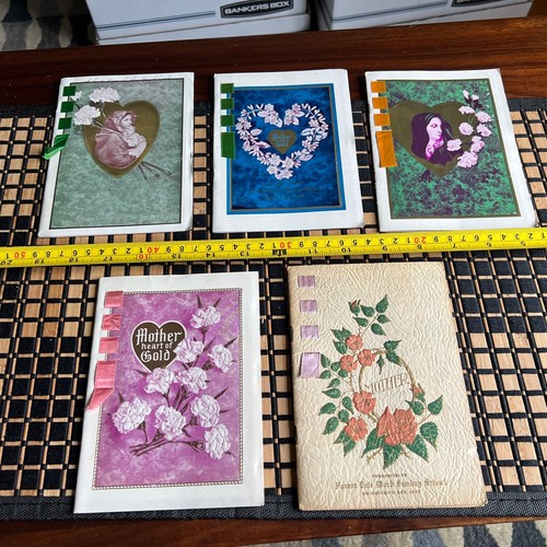 5  LDS MORMON MOTHER'S DAY Cards 1927-1940 Joseph Smith Lucy Theodore Curtis - Picture 1 of 24