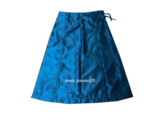 Under skirts Satin Long Saree innerwear Women's Wear Inskirt Petticoat Skirt S56 - Picture 39 of 45