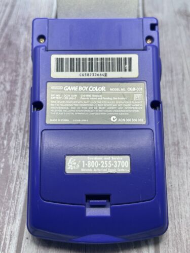 Nintendo Game Boy Color CGB-001 Midnight Purple Console Authentic Gameboy - Picture 3 of 8