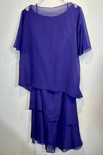 JJ’s House Formal Dress Women’s 18W Regency Purple Rhinestones Midi NWT READ