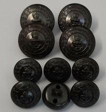 Royal Marines Lovat Jacket Full Button Set British RM Insignia Size 38L & 27L