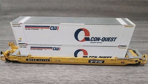 TTX WELL CAR 56194 With (2) Conway Intermodal Con-Quest 48' Container Scale? - Bild 1 von 9