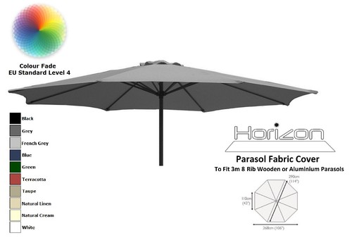 Tessuto di ricambio ombrellone baldacchino giardino 2 m 2,5 m 2,7 m 3 m 3x2 m copertura 6 o 8 bracci - Foto 399 di 560