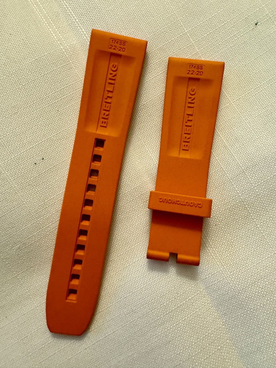 Orange breitling strap sale