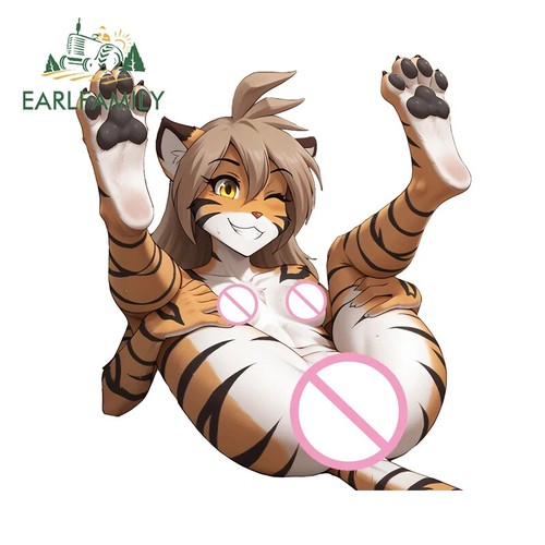 EARLFAMILY 5.1" Animal Hairy Hentai Ass Car Sticker Sexy Cartoon Campervan Decal - Picture 23 of 39