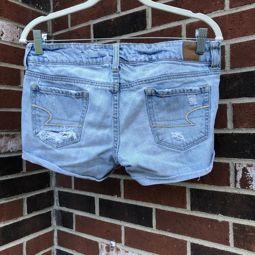american eagle womans size 4 denim distressed shorts Sexy 629 - Picture 3 of 6