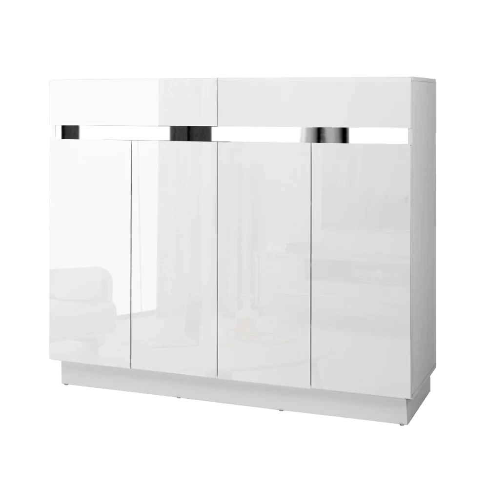 NNEDSZ 120cm Shoe Cabinet Shoes Storage Rack High Gloss Cupboard