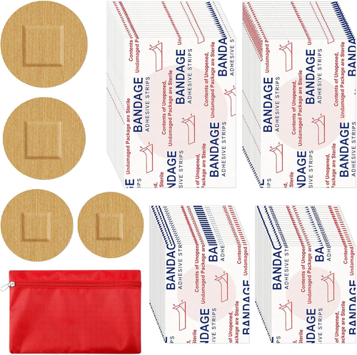 Adhesive Spot Bandage 4 Sizes round Flexible Fabric Adhesive round Tan Non Latex - Picture 11 of 12