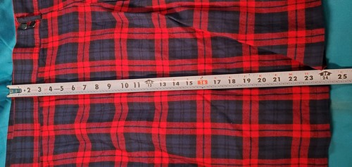 Scarlet Darkness Kilt Mens XXL Red Blue Tartan Plaid Pockets Adjustable Snaps - Picture 7 of 10