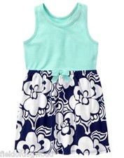 NWT Gymboree Mix N Match Girl Aqua Floral Dress 4 7/8 Everyday favorite girls