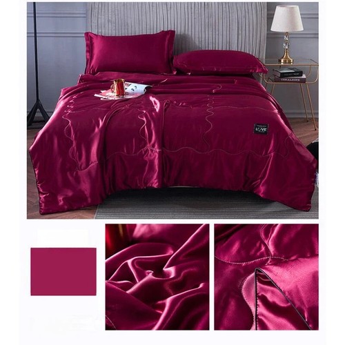 New High-quality Silk Summer Quilt Soft Air Conditioner Solid Color Thin Quilt - Picture 9 of 20