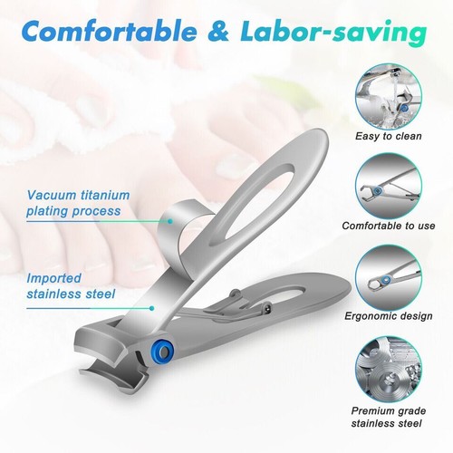 Extra Large Toe Nail Clippers For Thick Hard Nails Cutter Heavy Duty Stainless - Picture 10 of 15