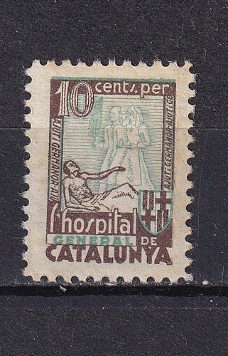 SCW Etichetta Politica Edifil 2974 OSPEDALE GENERALE DE CATALUNYA (3) - Foto 1 di 2