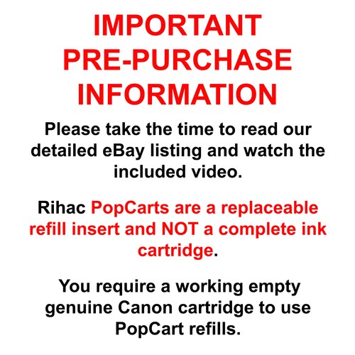 Rihac Pop Cart Ink Cartridge PG 640 CL 641 MG2160 MG3160 MG4160 MX376 PG640X - Picture 2 of 5