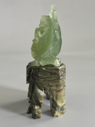 Chinese Hand Carved Wealth Cabbage Bowenite Soapstone Sculpture Vintage - Picture 5 of 21