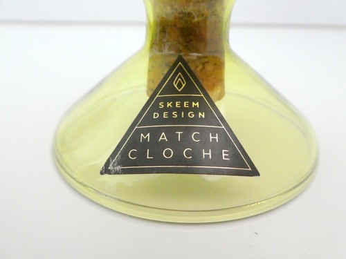 SKEEM DESIGN Amber Fireplace Match Cloche 4" Matches Included Yellow - Picture 4 of 6