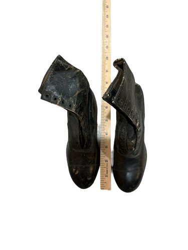 Friedman Shelby Branch Victorian Boots Black Leather 1900’s St Louis - Picture 2 of 9