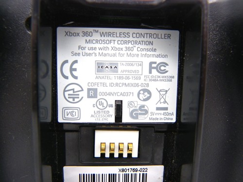 Controlador de Manejo Ergonómico Inalámbrico Original Microsoft Xbox 360 Negro Gris - Imagen 7 de 7