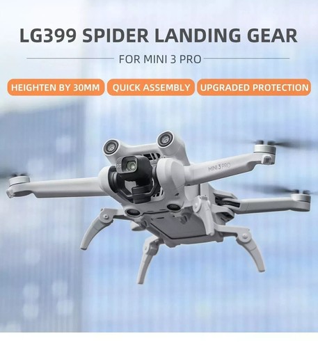 Gambe prolunga pattino carrello di atterraggio 28 mm per drone DJI Mini 3 protezione altezza acce - Foto 2 di 8