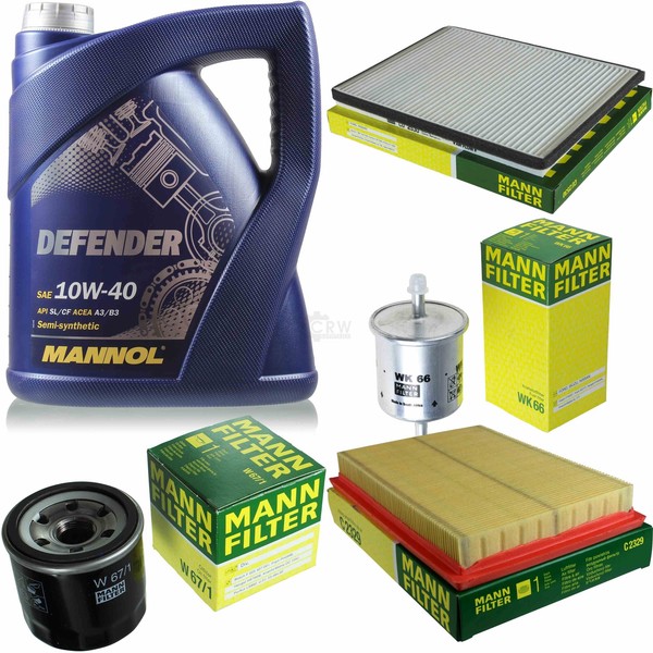 MANN-FILTER Inspektionspaket Mannol 5L Defender 10W-40 FüR Nissan Primera 1.6-image