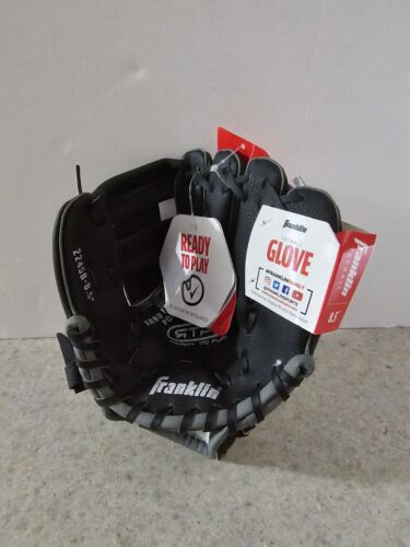 Franklin Sports Ready To Play 8.5" Tee Ball Glove Black Right Hand Throw NWT - Picture 2 of 2