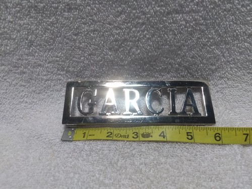 Garcia Spell Out Name Silver See Through Buckle Wide Great Vintage Condition - Picture 8 of 9