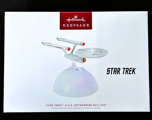 2023 Hallmark STAR TREK USS ENTERPRISE NCC-1701 TABLETOP Light & Sound New MIB - Picture 2 of 3