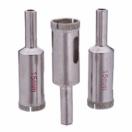 5 piezas brocas de sierra de agujero de diamante de 15 mm herramientas de albañilería recubiertas piedra cortadora de perforación - Imagen 3 de 10