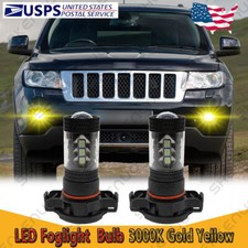 For Jeep Grand Cherokee 2011-2013 2pc Golden Yellow 5202 Led Fog Light Bulbs 80w