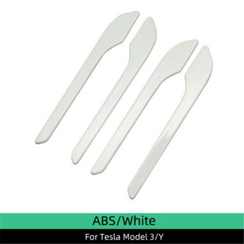 ABS White 4X Exterior Door Handle Cover Trim For Tesla Model Y/Model 3 2017-2023 - Imagen 6 de 6